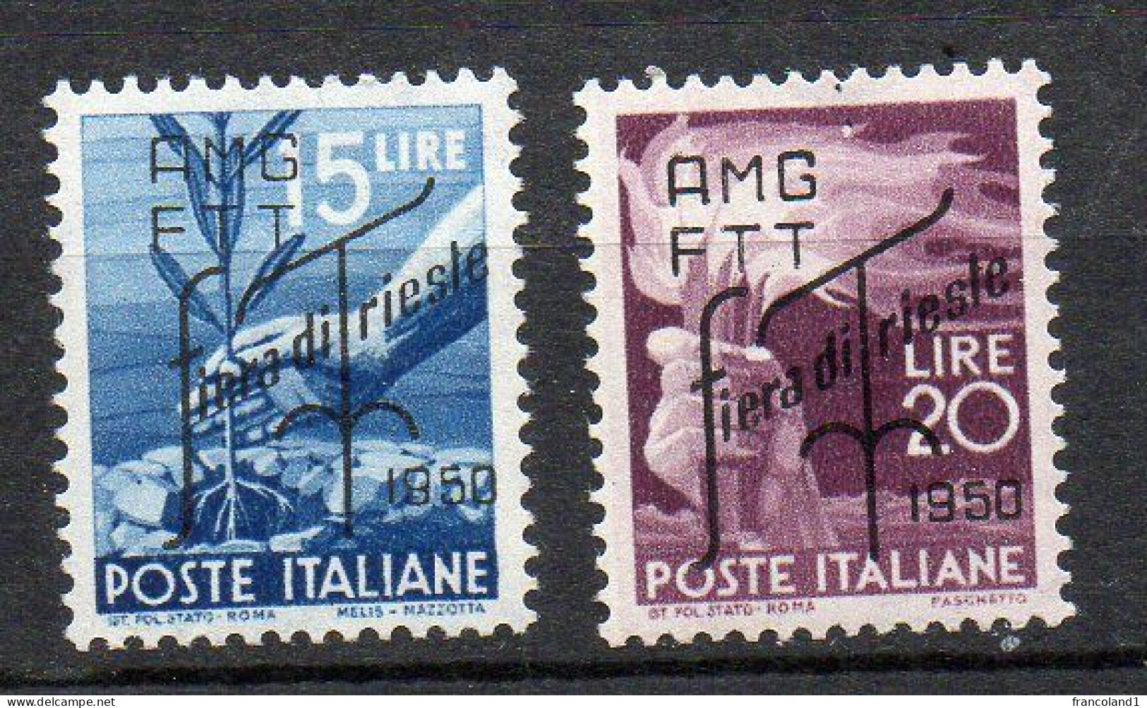 1950 Trieste A - Fiera Di Trieste N. 81 - 82 INTEGRI MNH** Sassone 20 Euro - Mint/hinged