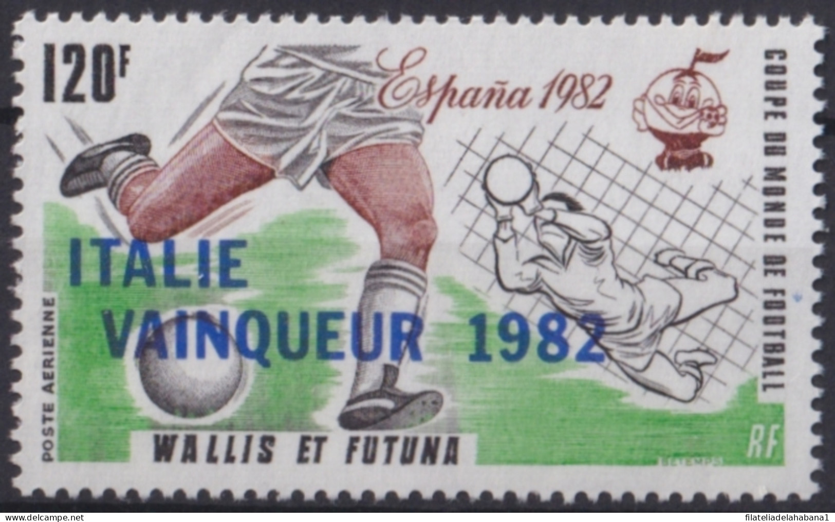 F-EX49492 WALLIS ET FUTUNA MNH 1982 WORD CHAMPIONSHIP SOCCER FOOTBALL OVERPRINT.  - 1982 – Espagne