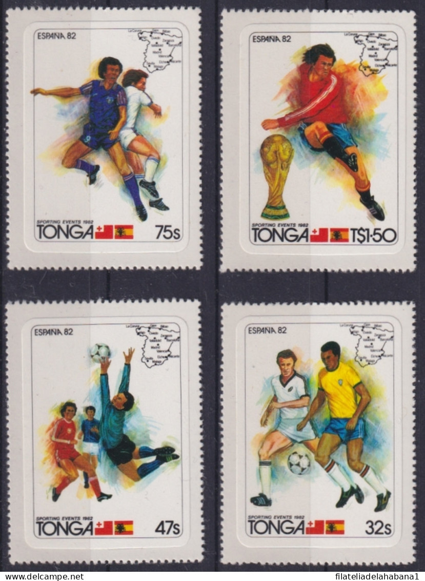 F-EX47559 TONGA MNH 1982 WORLD CHAMPIONSHIP CUP SOCCER FOOTBALL.  - 1982 – Espagne