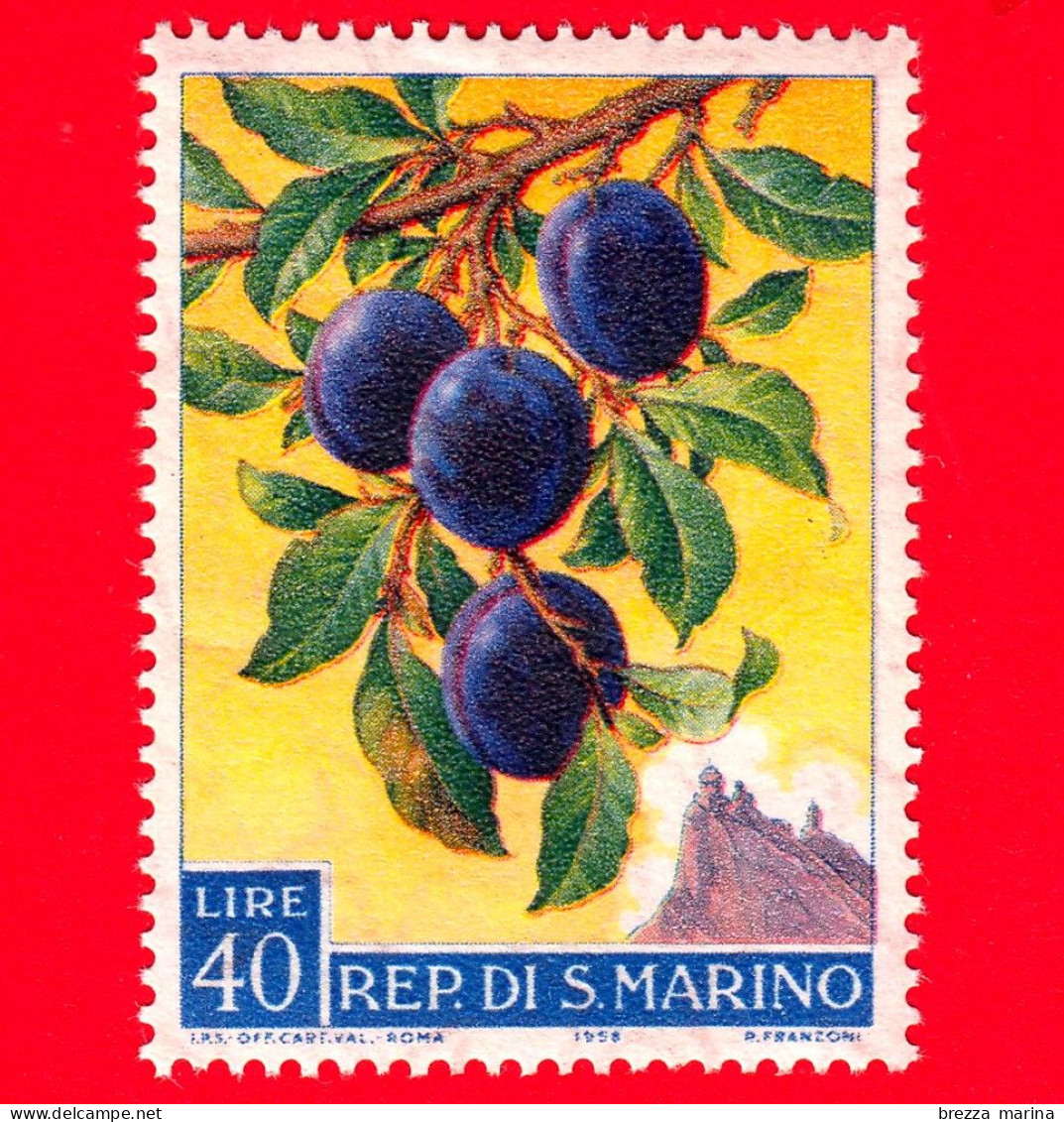 Nuovo - MNH - SAN MARINO - 1958 - Prodotti Agricoli - Prugne - 40 - Ongebruikt