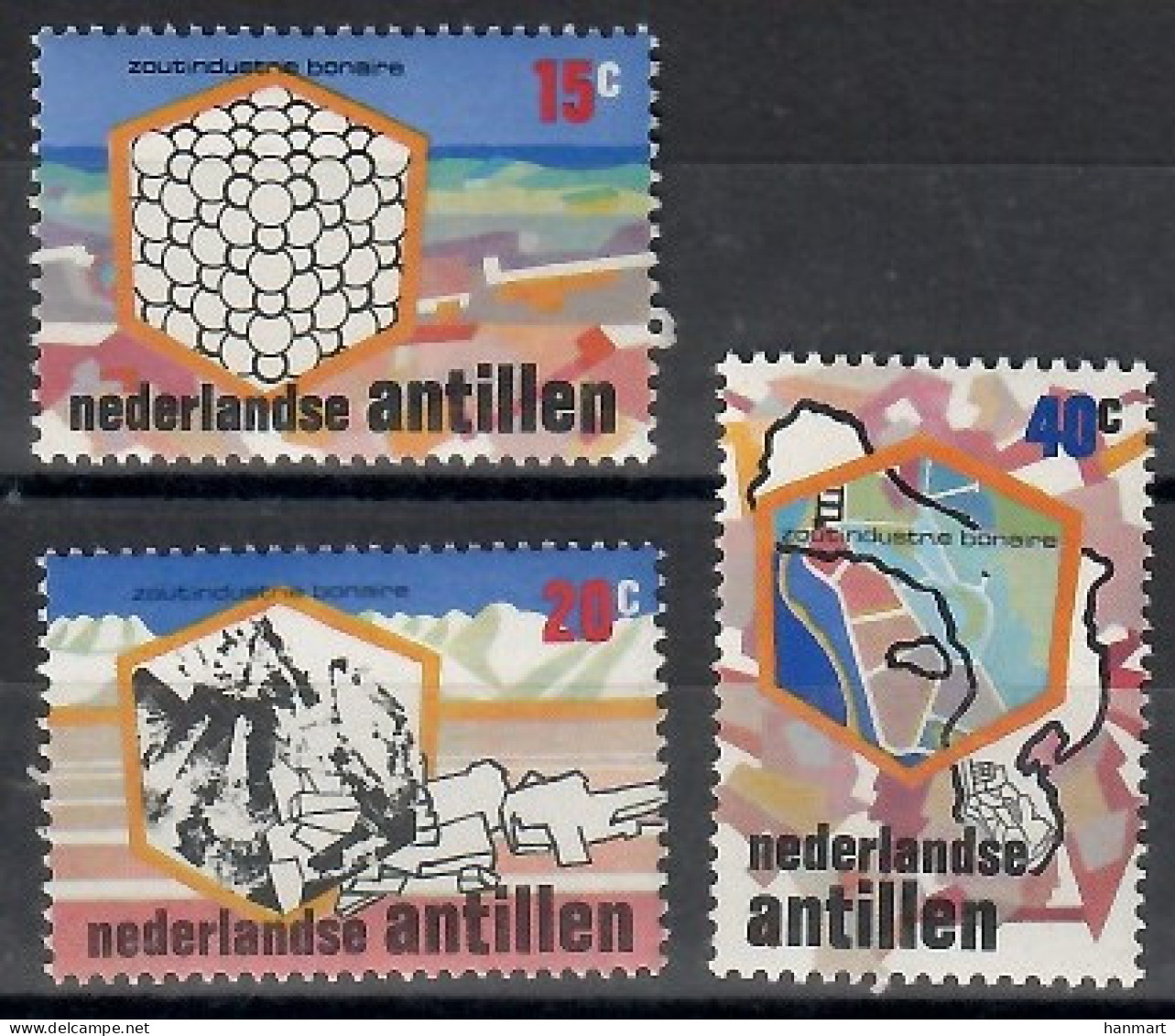 Netherlands Antilles 1975 Mi 298-300 MNH  (ZS2 DTA298-300) - Mineralien
