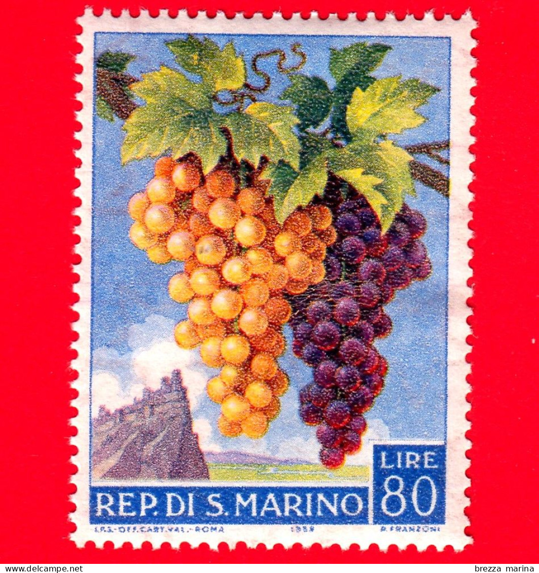 Nuovo - MNH - SAN MARINO - 1958 - Prodotti Agricoli - Uva - 80 - Ungebraucht