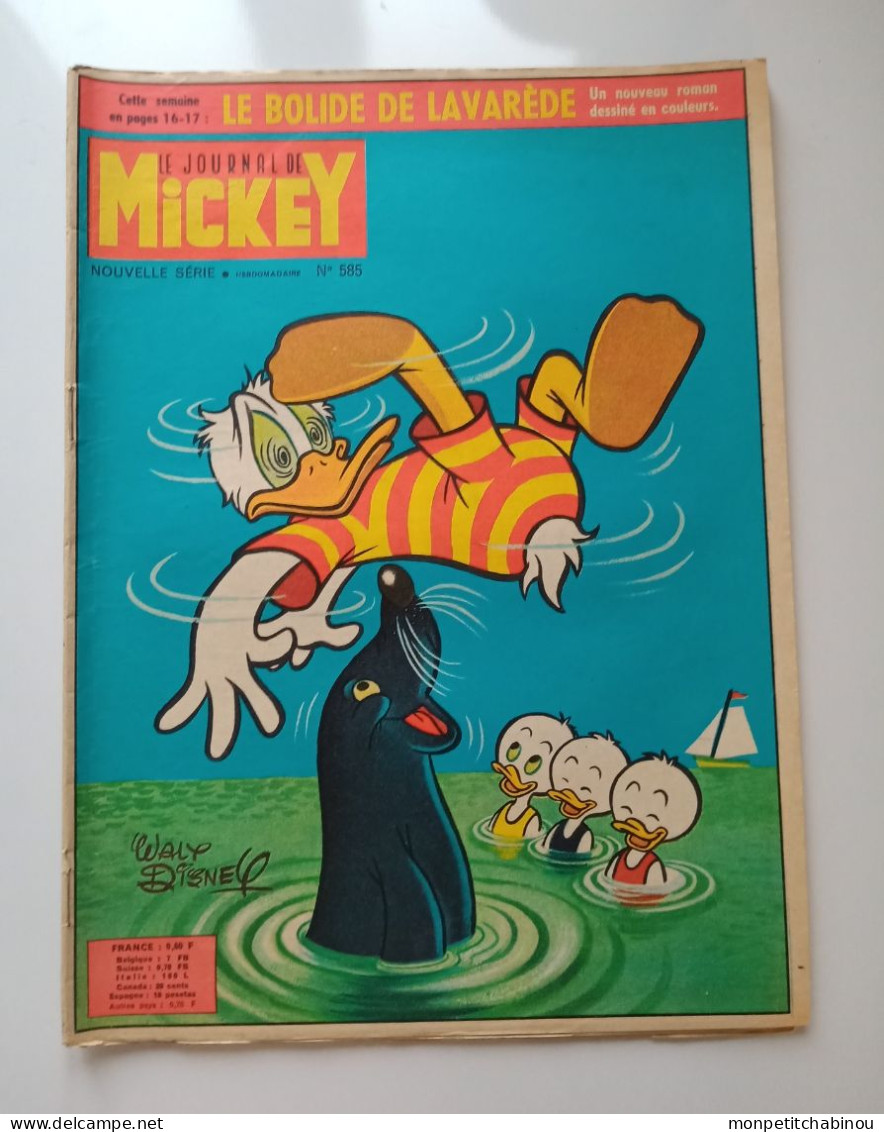 JOURNAL DE MICKEY N°585 (Juillet 1963) - Disney