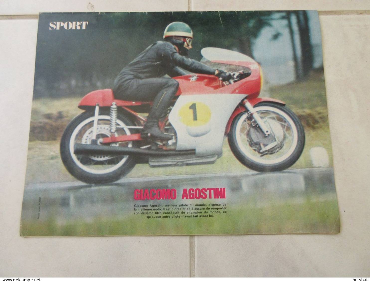 SPORT Et Son POSTER 27 11.08.1971 FOOT COMBIN MOTO Giacomo AGOSTINI ATHLE BESSON - Sport