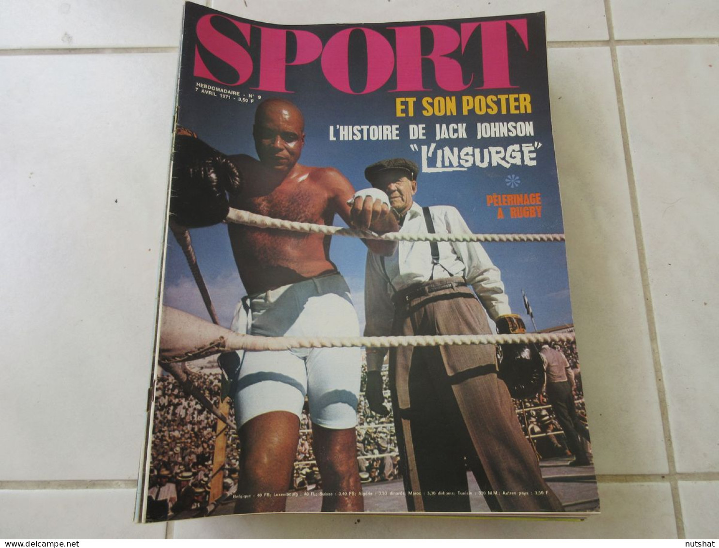 SPORT Et Son POSTER 09 07.04.1971 BOXE Jack JOHNSON Les ORIGINES Du RUGBY  - Sport