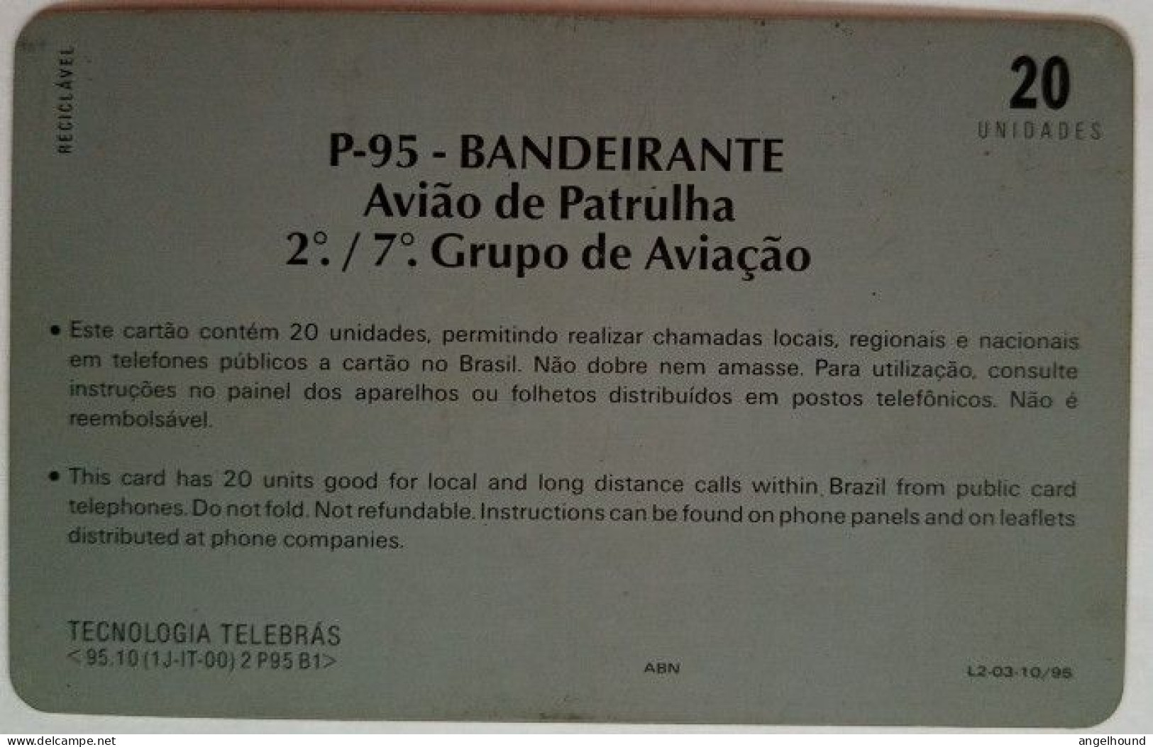 Brazil 20 Units - P-95 Bandeirante - Brasile
