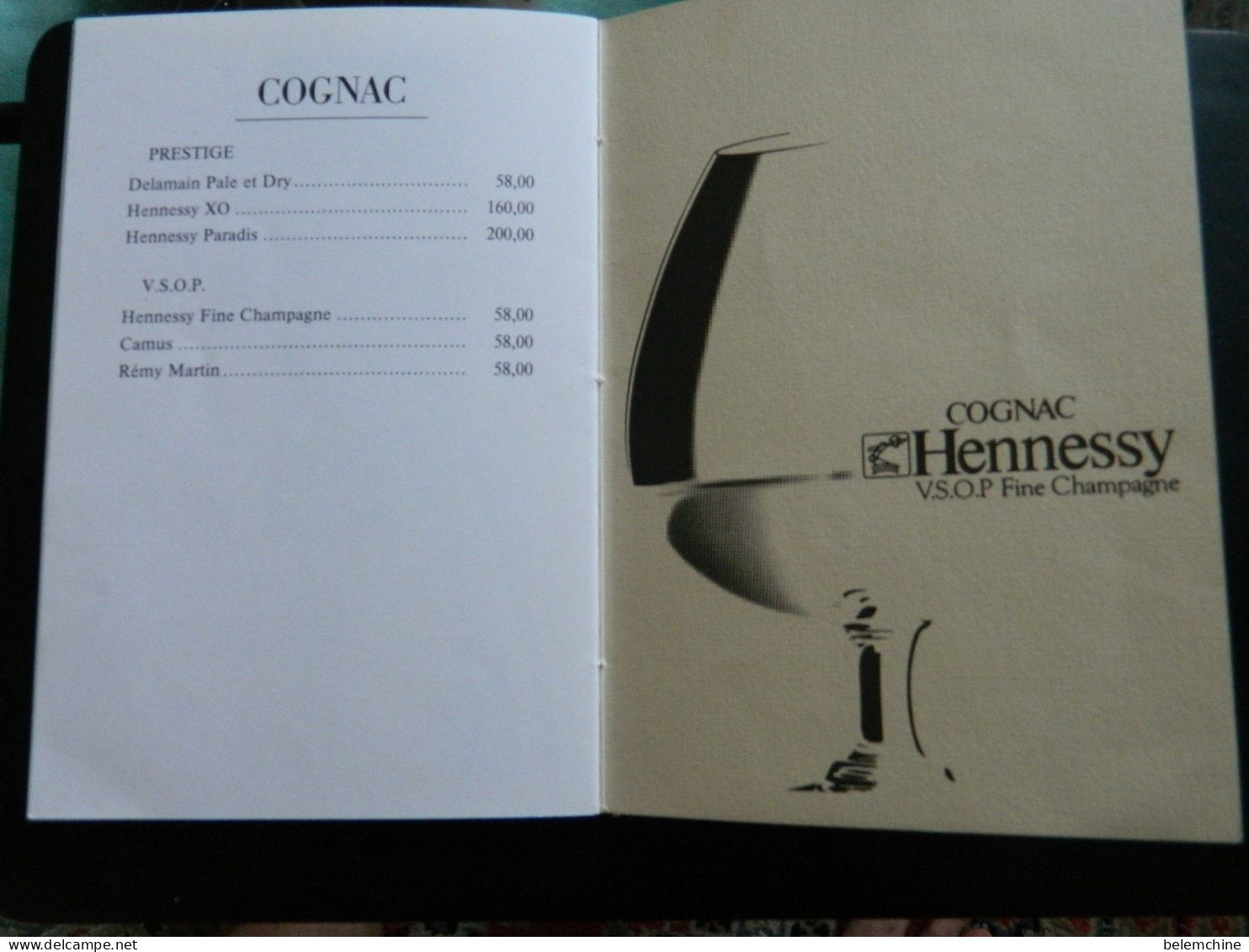 MENU  CARTE DU CAFE DE FLORE FIN DES ANNEES 1980    SAINT GERMAIN DES PRES A PARIS