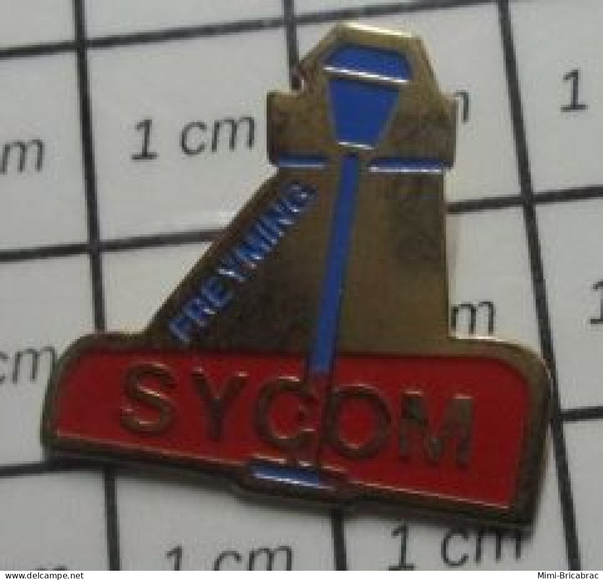 2622 Pin's Pins / Beau Et Rare : MARQUES / SYCOM FREYMING LAMPADAIRE MINE - Trademarks