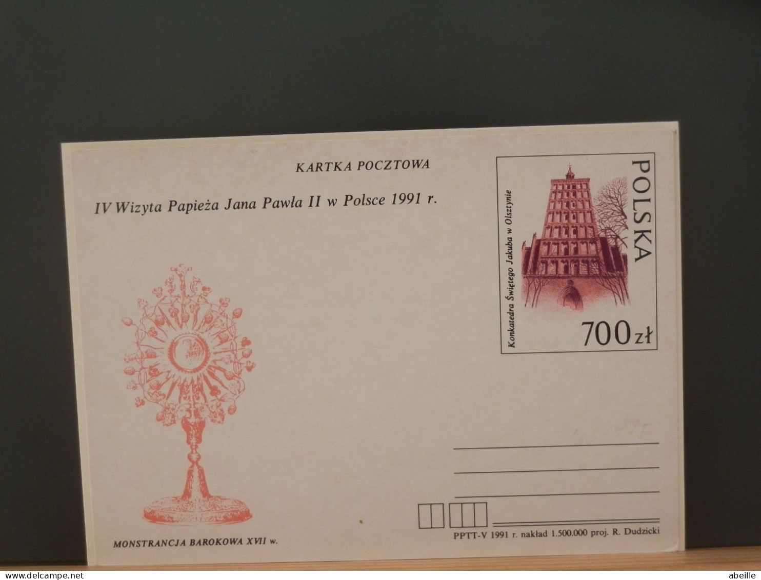 106/975  CP POLOGNE 1991 XX - Stamped Stationery