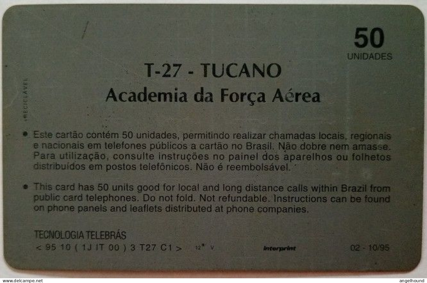 Brazil 50 Units - T-27 Tucano - Brasilien