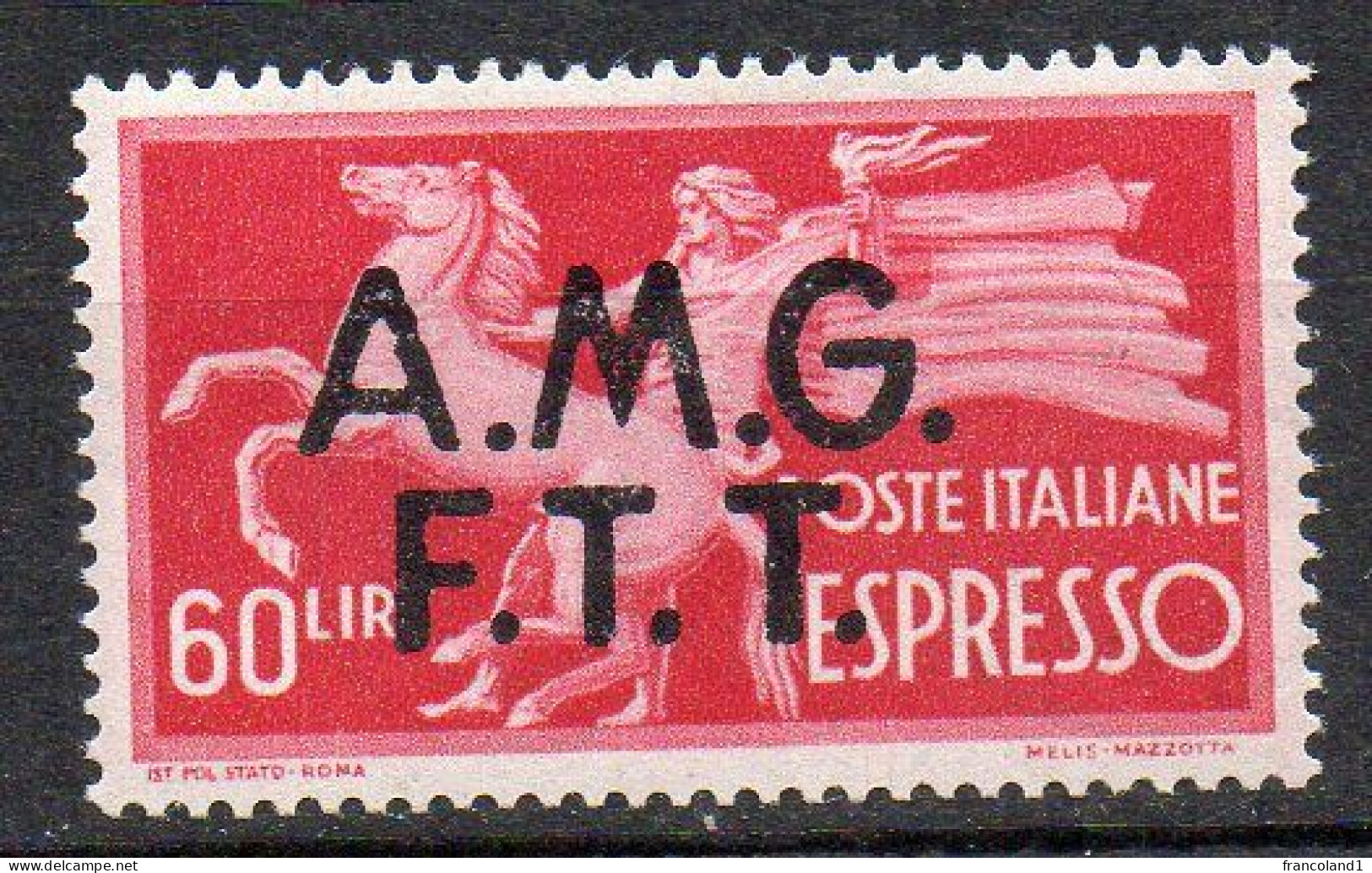 1947 Trieste A - Espresso N 4 Nuovo MLH* Sassone 75 Euro - Express Mail