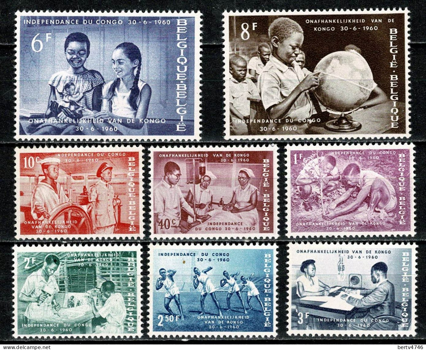 Belg. 1960 - 1139/46**, MNH Onafhankelijkheid Congo / Indépendance Du Congo - Unused Stamps