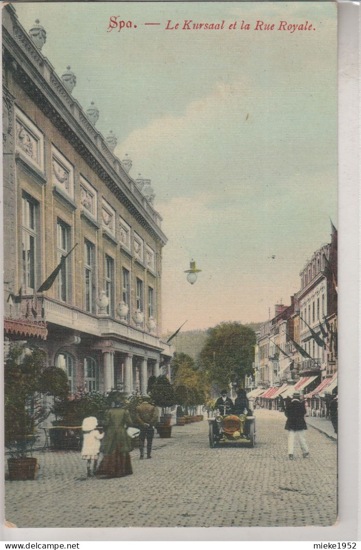 Spa ,  Le Kursaal Et La Rue Royale  ,( Colorisée ) - Spa