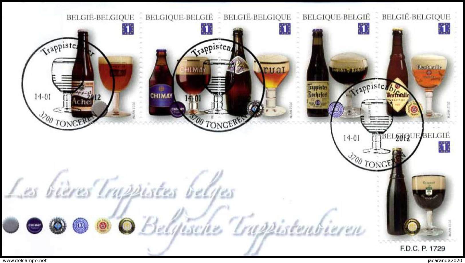 4195/00 - FDC - Belgische Trappistenbieren P1729 - 2011-2014