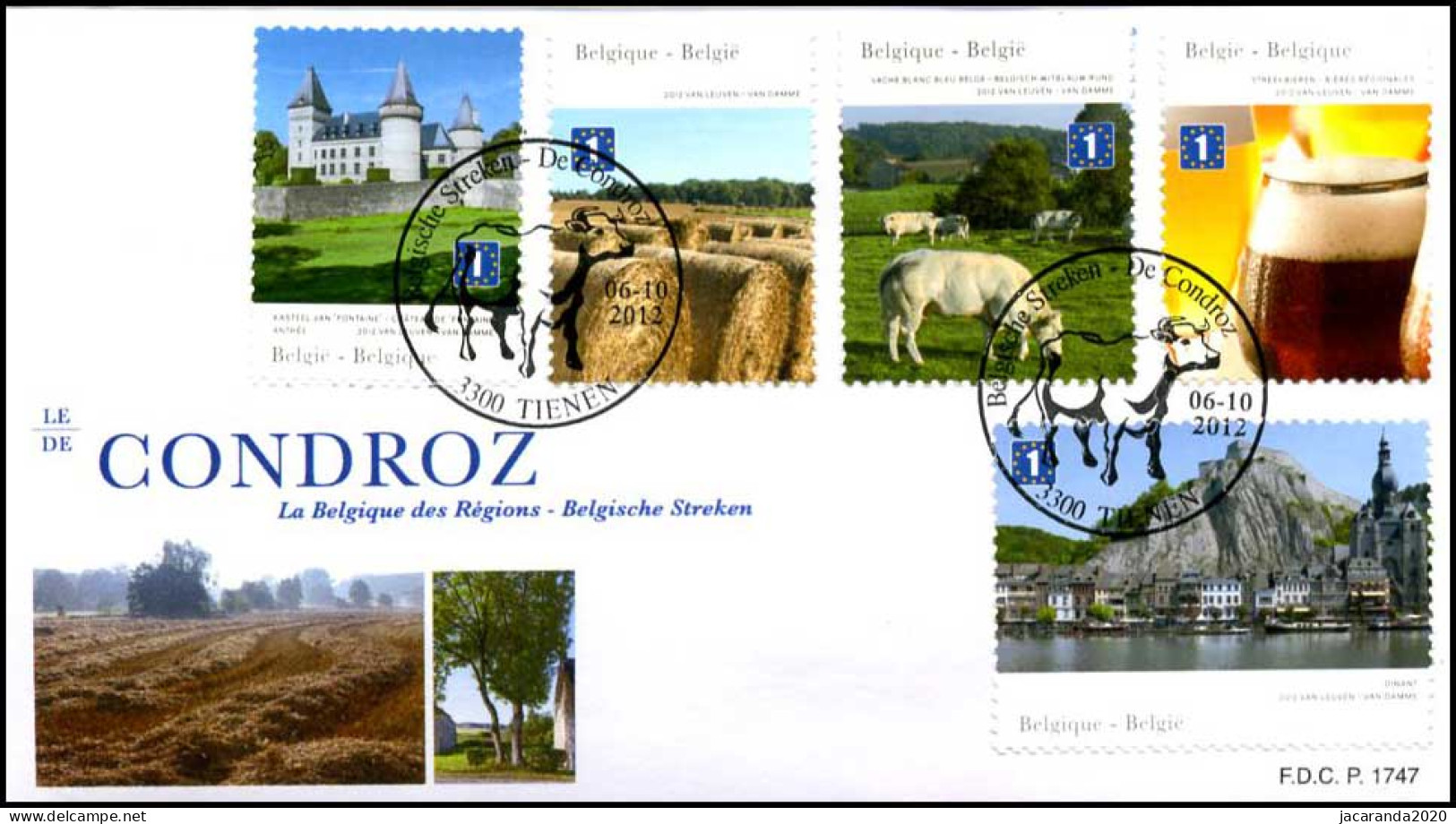 4280/84 - FDC - Belgische Streken : De Condroz P1747 - 2011-2014