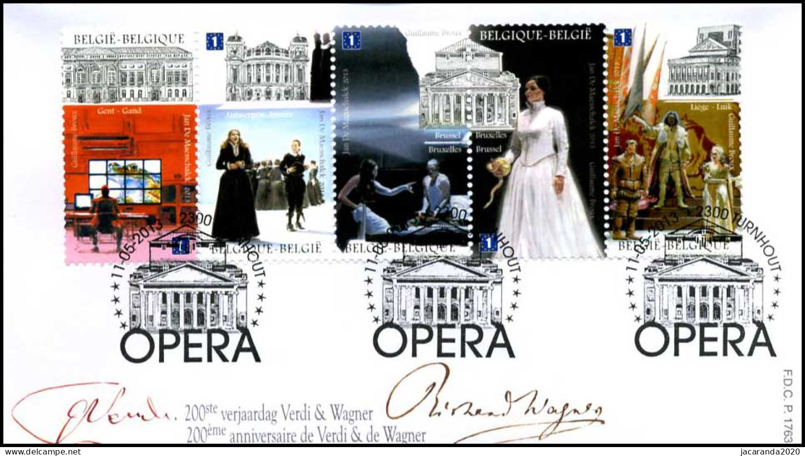 4335/39 - FDC - Opera : Verdi & Wagner P1763 - 2011-2014