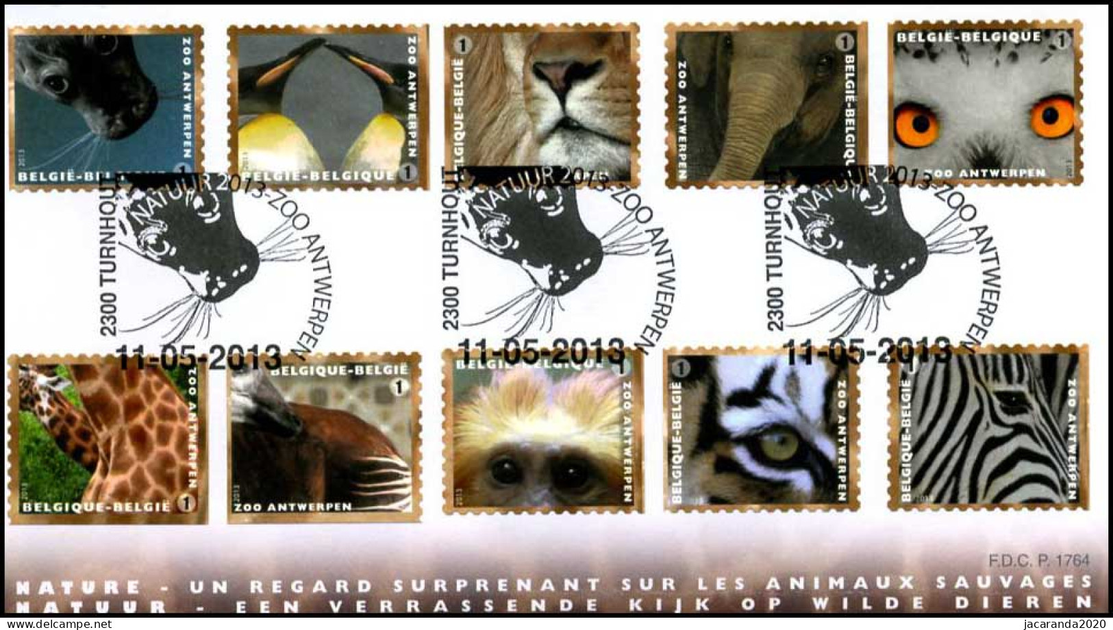 4340/49 - FDC - Natuur : ZOO Antwerpen P1764 - 2011-2014