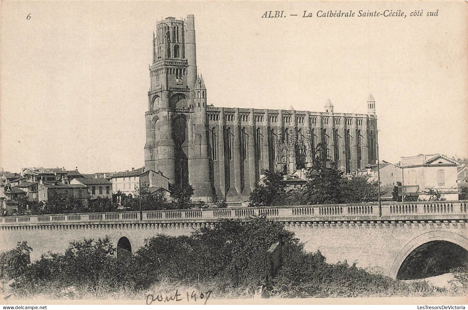 FRANCE - Albi - Vue Sur La Cathédrale Saint Cécile - Côté Sud - Vue D'ensemble - De L'extérieur - Carte Postale Ancienne - Albi