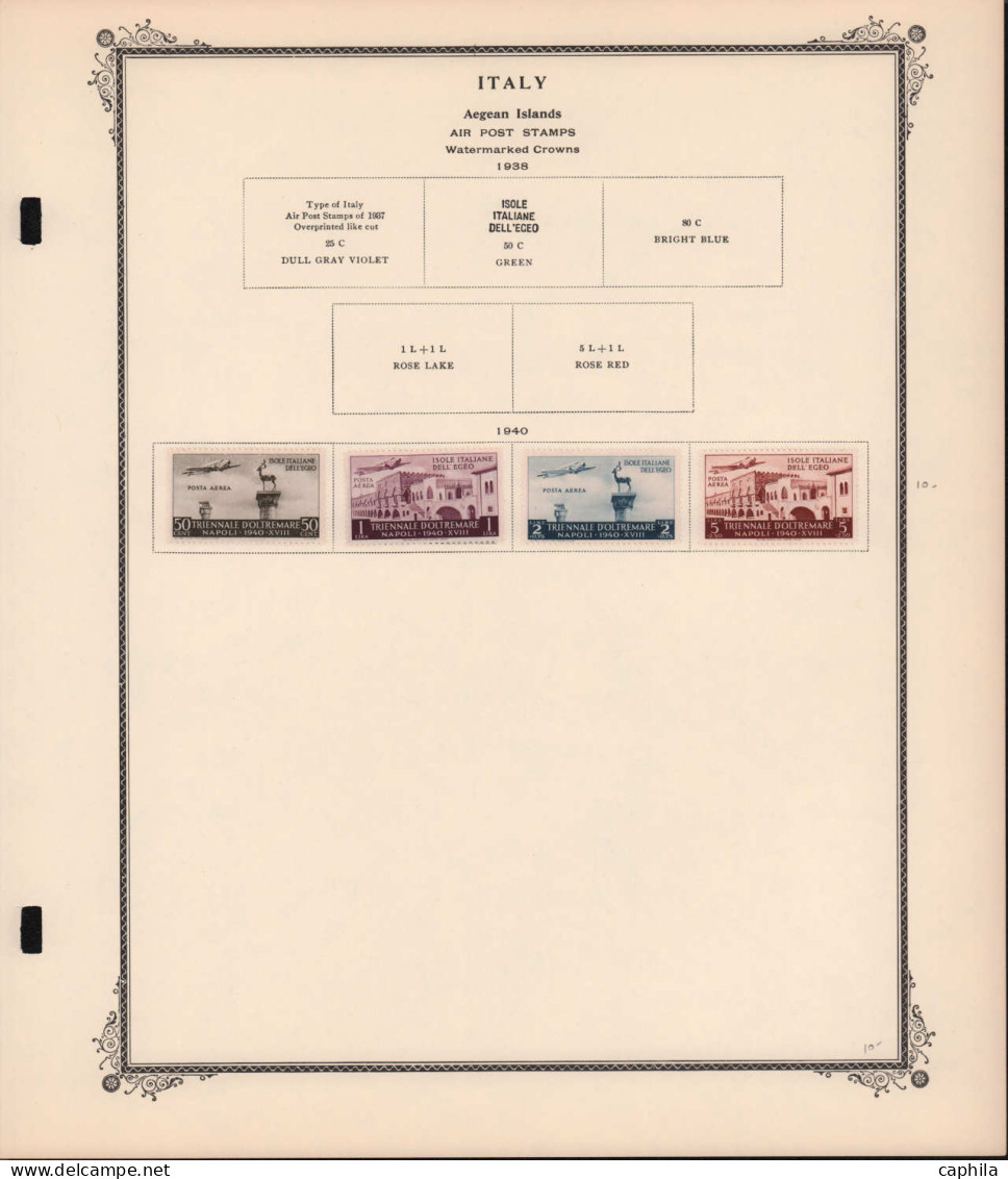 - EGEE, 1912/1940, X, O, sur feuilles Scott, en pochette, cote Sassone: 1930 €