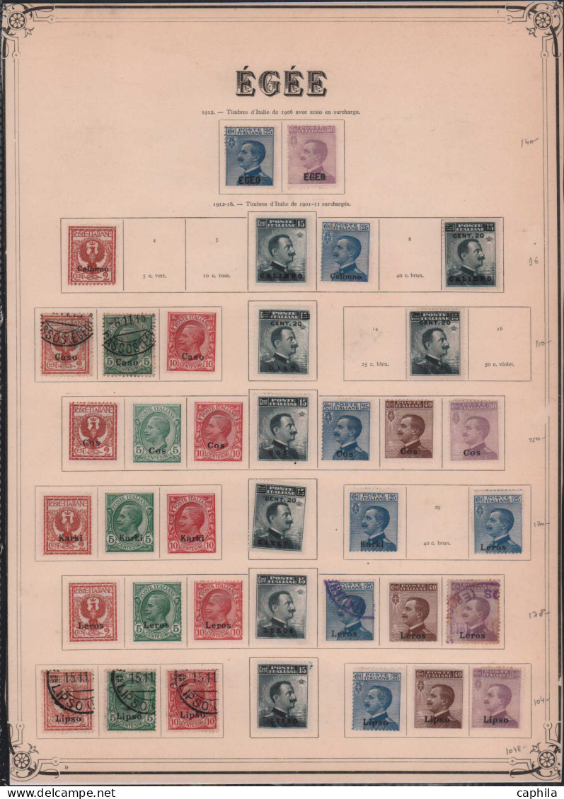 - EGEE, 1912/1924, X, Qques Oblitérés, En Pochette, Cote Sassone: 5450 € - Egée