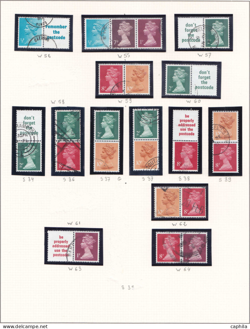 - GRANDE BRETAGNE, 1970/1992, Obl, Type Machin, Combinaisons De Carnets, En Pochette, Cote Michel: 1250 € - Collezioni
