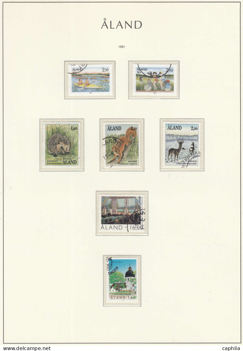 - FINLANDE ALAND, 1984/2015, Oblitérés, N° 1/417 (sf 272) + Carnets, Sur Feuilles Leuchtturm, En Pochette - Cote : 1090  - Aland