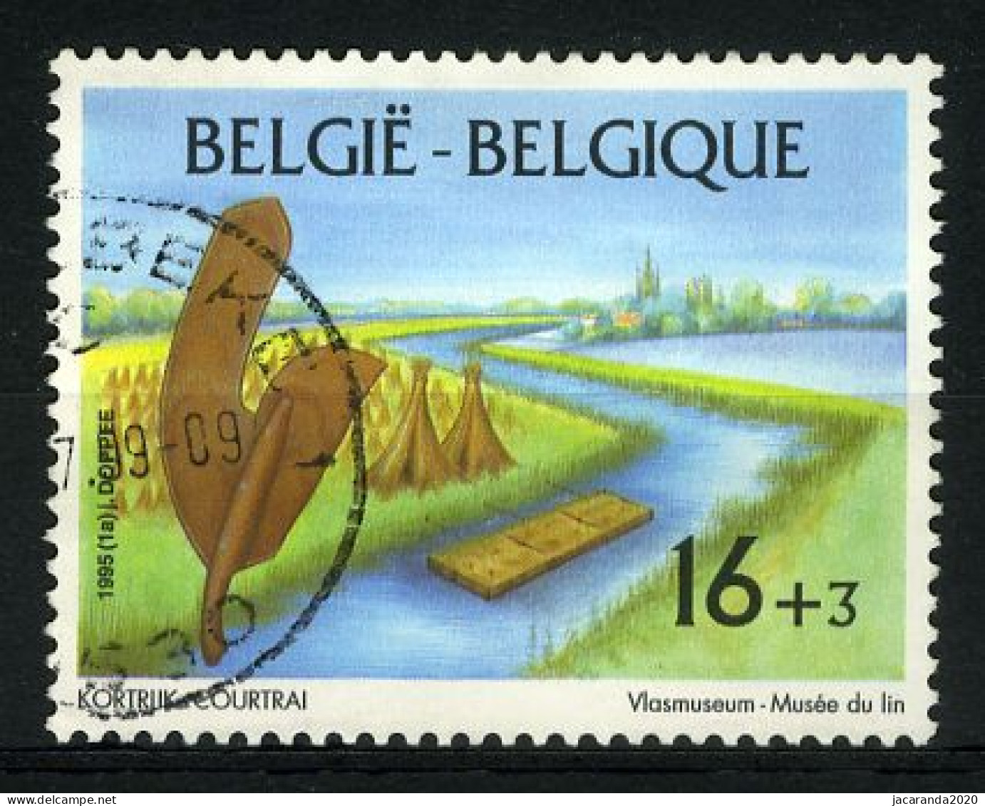 België 2582 - Vlasmuseum - Gestempeld - Oblitéré - Used - Oblitérés