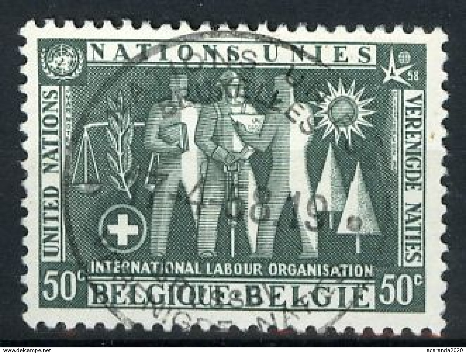 België 1053 - Verenigde Naties Nemen Deel Aan Expo 58 - Gestempeld - Oblitéré - Used - Usati