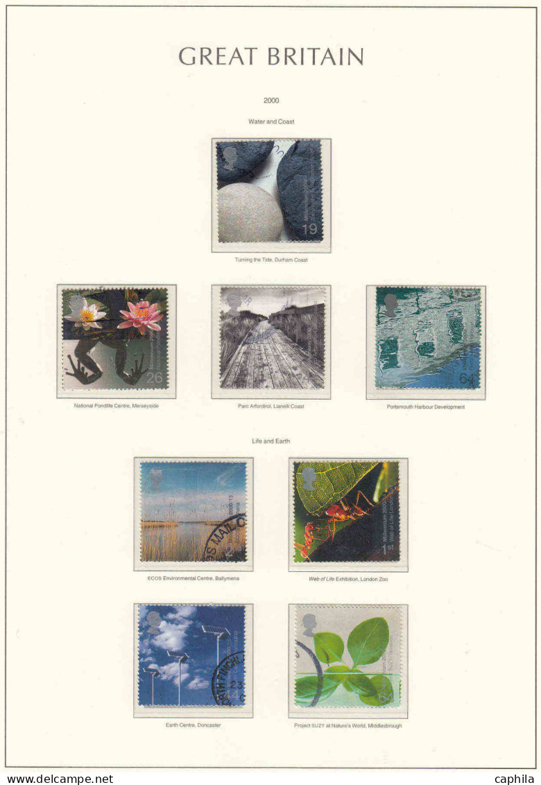 - GRANDE BRETAGNE, 2000/2009, Oblitérés, Entre Les N° 2146 Et 3097A + BF, En Album Leuchtturm - Cote : 1100 € - Colecciones Completas