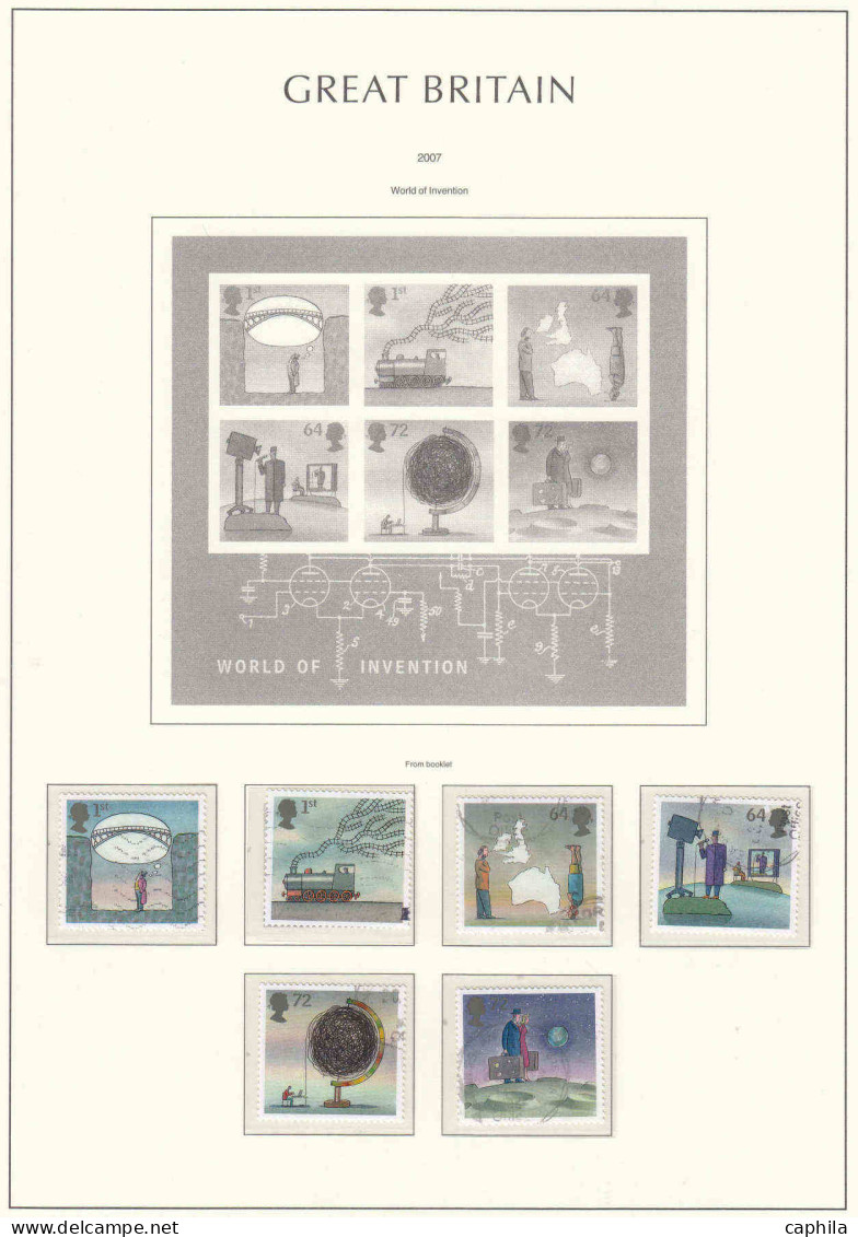 - GRANDE BRETAGNE, 2000/2009, oblitérés, entre les n° 2146 et 3097A + BF, en album Leuchtturm - Cote : 1100 €