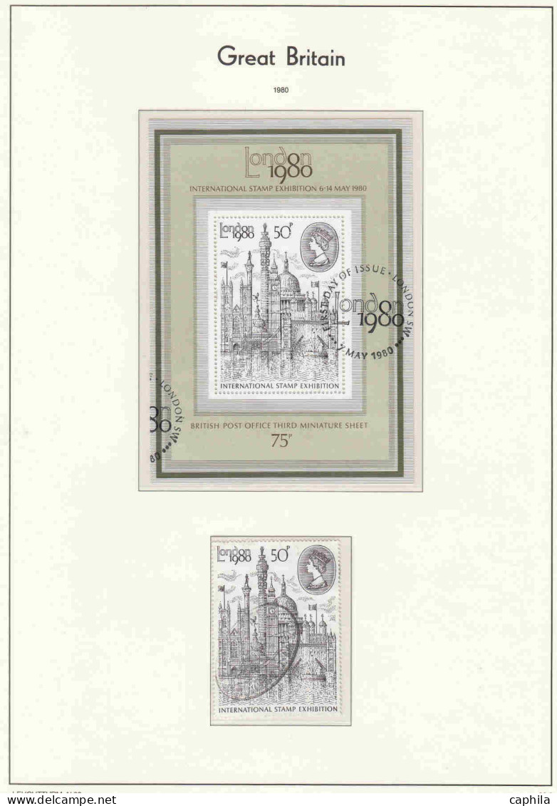 - GRANDE BRETAGNE, 1980/1999, Oblitérés, Entre Les N° 926 Et 2144 + BF, En Album Leuchtturm - Cote : 1400 € - Colecciones Completas