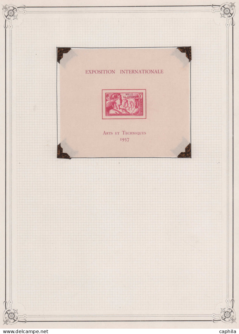 - WALLIS & FUTUNA, 1920/1949, X, n°1/91 + 125/55 + A 1/13 + BF 1 + T 1/23, en pochette - Cote : 700 €