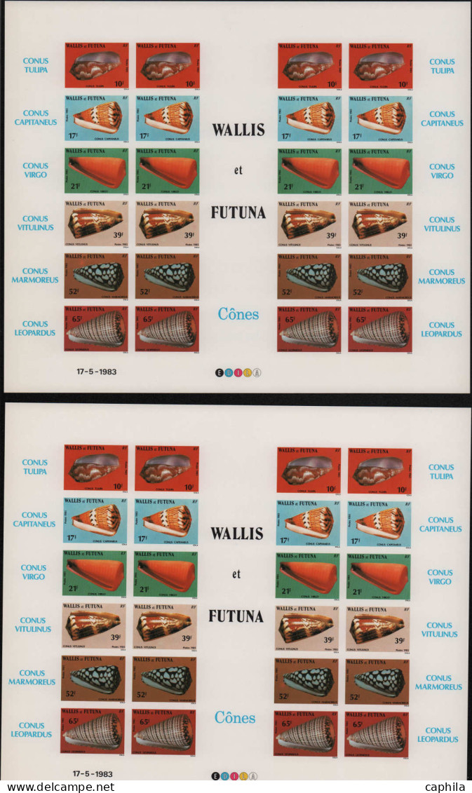 - WALLIS & FUTUNA ND, 1983/1993, XX, En Feuilles Complètes, En Pochette, Cote Maury: 4 780 € - Lots & Serien