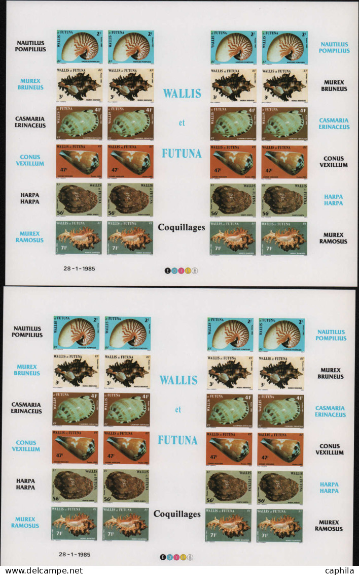 - WALLIS & FUTUNA ND, 1983/1993, XX, En Feuilles Complètes, En Pochette, Cote Maury: 4 780 € - Collections, Lots & Series