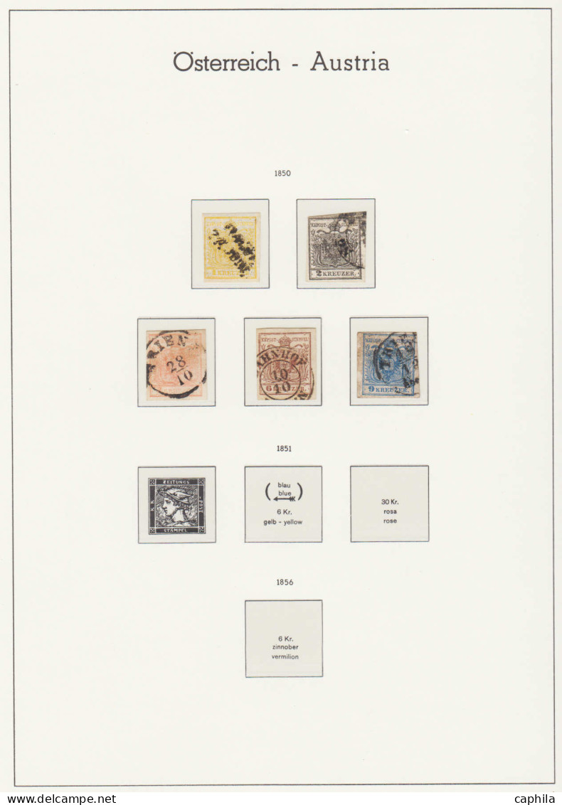 - AUTRICHE, 1850/1937, XX, X, Obl, En Album Leuchtturm - Cote : 6300 € - Sammlungen
