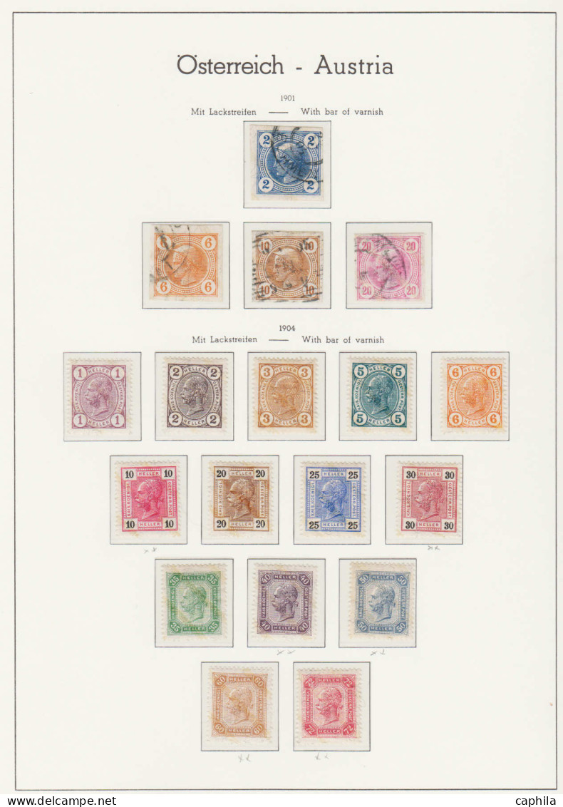 - AUTRICHE, 1850/1937, XX, X, obl, en album Leuchtturm - Cote : 6300 €