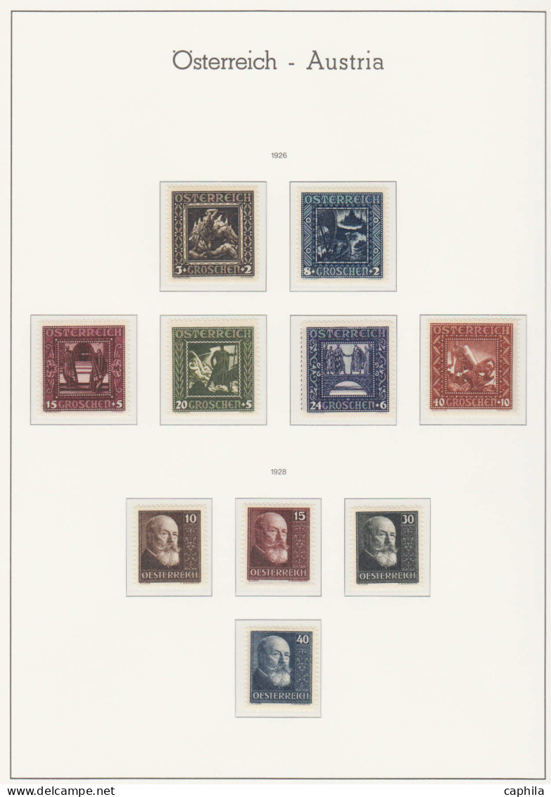 - AUTRICHE, 1850/1937, XX, X, obl, en album Leuchtturm - Cote : 6300 €
