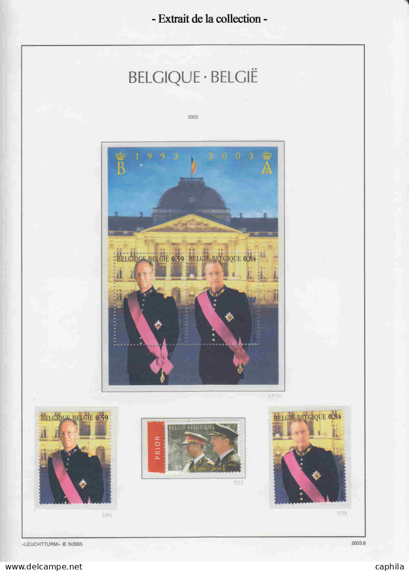 - BELGIQUE, 1980/2010, XX, quasi complet dont carnets, en 3 albums Kabe - Cote : 6900 €