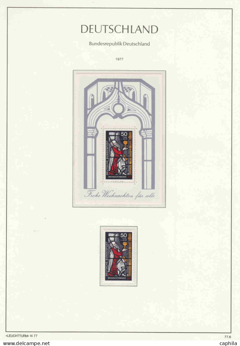 - ALLEMAGNE FEDERALE, 1949/1984, XX, n° 1/1065 (sf 9/24) + BF 1/18, en album Leuchtturm - Cote : 4500 €