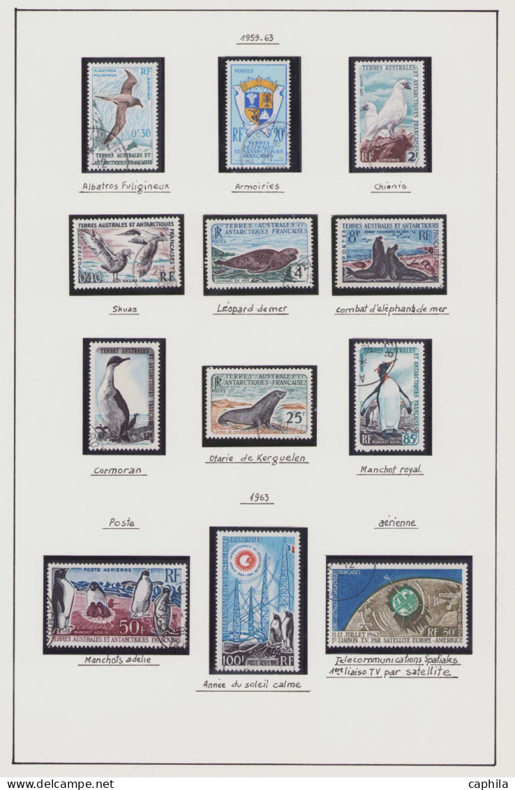 - TERRES AUSTRALES, 1956/1995, Oblitérés, Entre Le N° 2 Et 201 Et Pa 2 Et 135, En Pochette - Cote : 2500 € - Lots & Serien