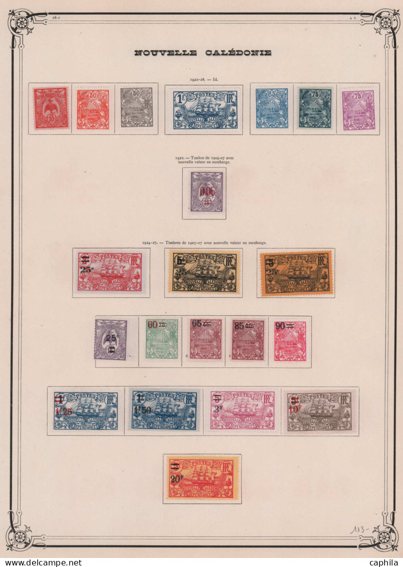 - NOUVELLE-CALEDONIE, 1900/1948, X, Complet Sauf 230/243, En Pochette - Cote : 1590 € - Colecciones & Series