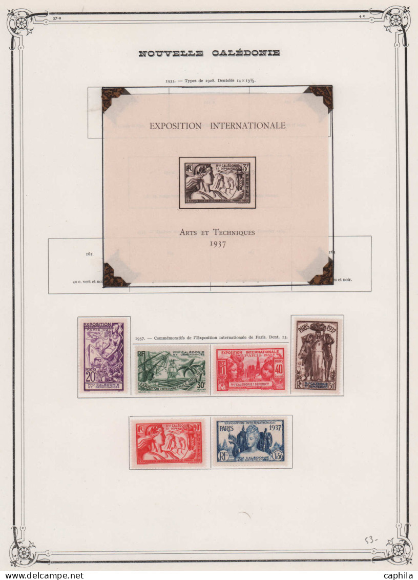 - NOUVELLE-CALEDONIE, 1900/1948, X, complet sauf 230/243, en pochette - Cote : 1590 €