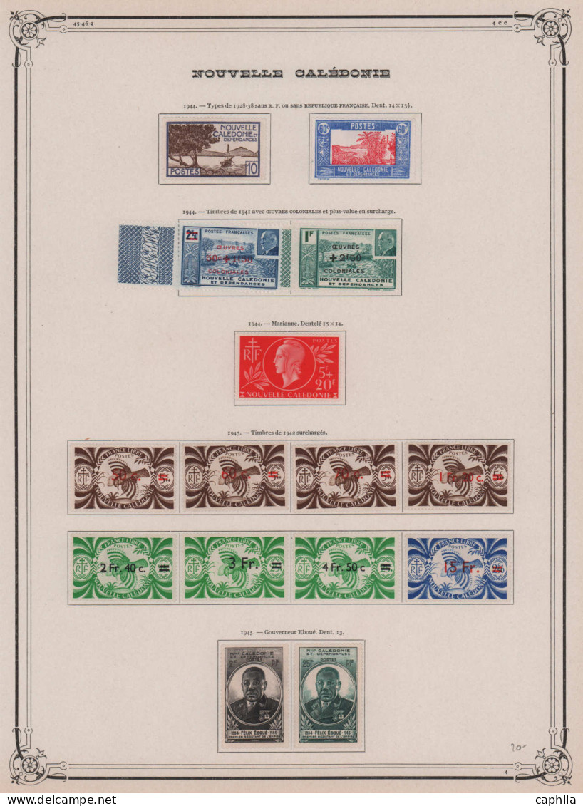 - NOUVELLE-CALEDONIE, 1900/1948, X, complet sauf 230/243, en pochette - Cote : 1590 €