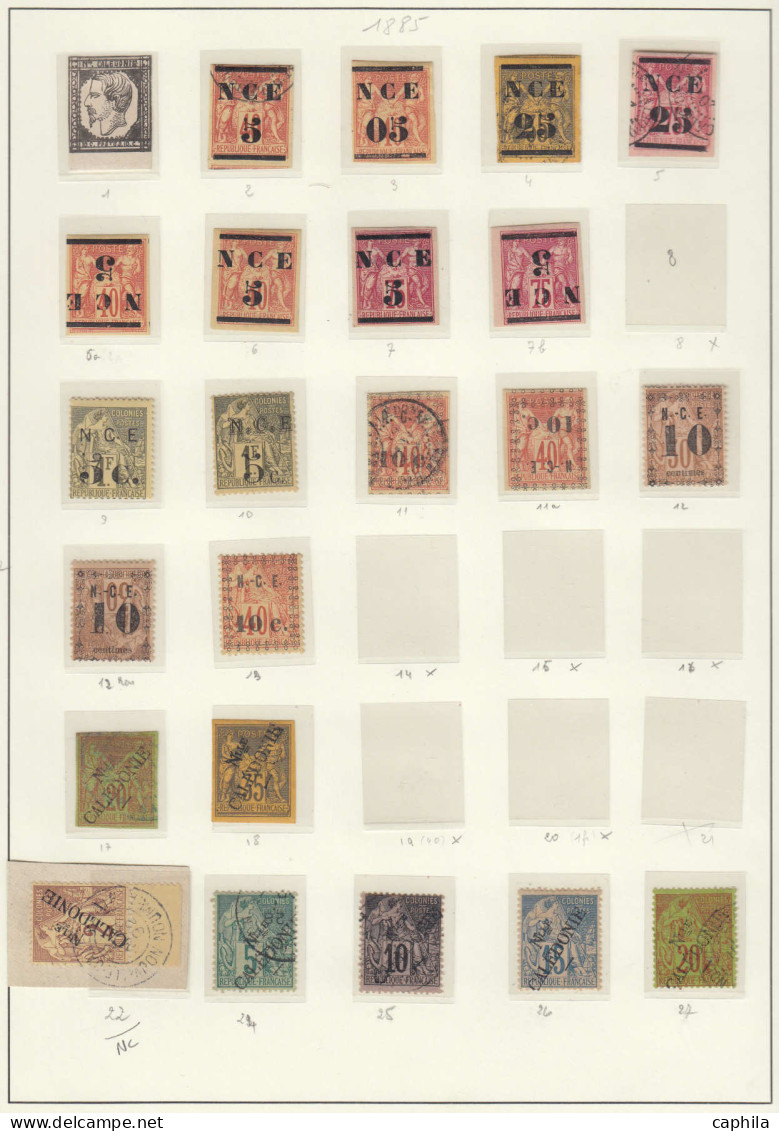 - NOUVELLE-CALEDONIE, 1885/1958, X, Qques Obl Et XX, En Pochette - Cote : 6600 € - Collections, Lots & Séries