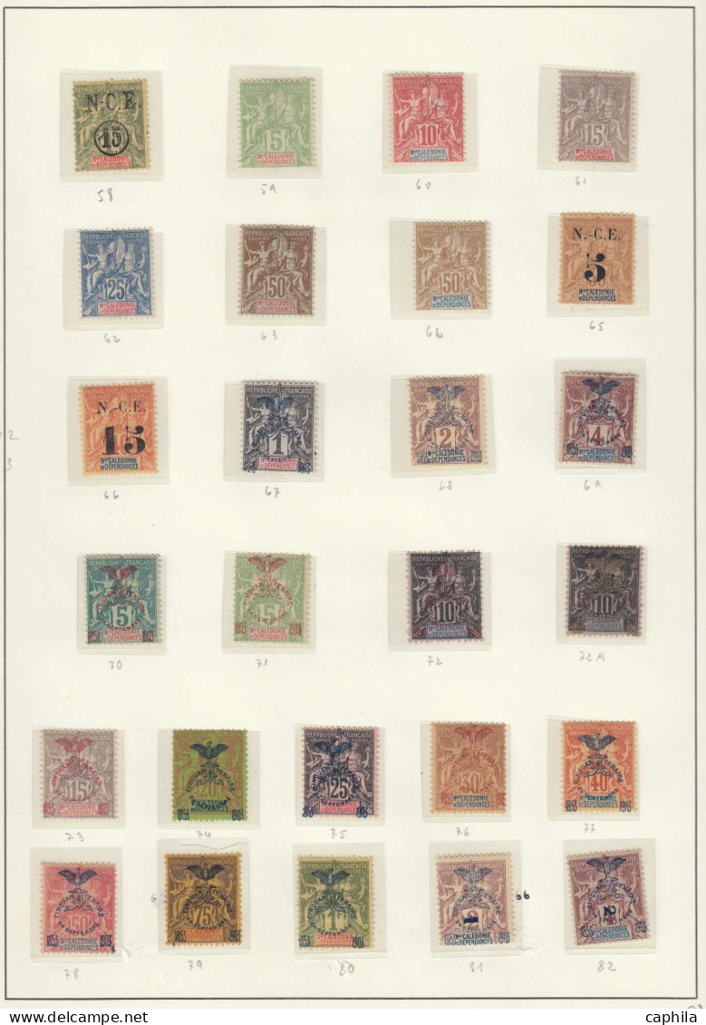 - NOUVELLE-CALEDONIE, 1885/1958, X, Qques Obl Et XX, En Pochette - Cote : 6600 € - Collections, Lots & Séries