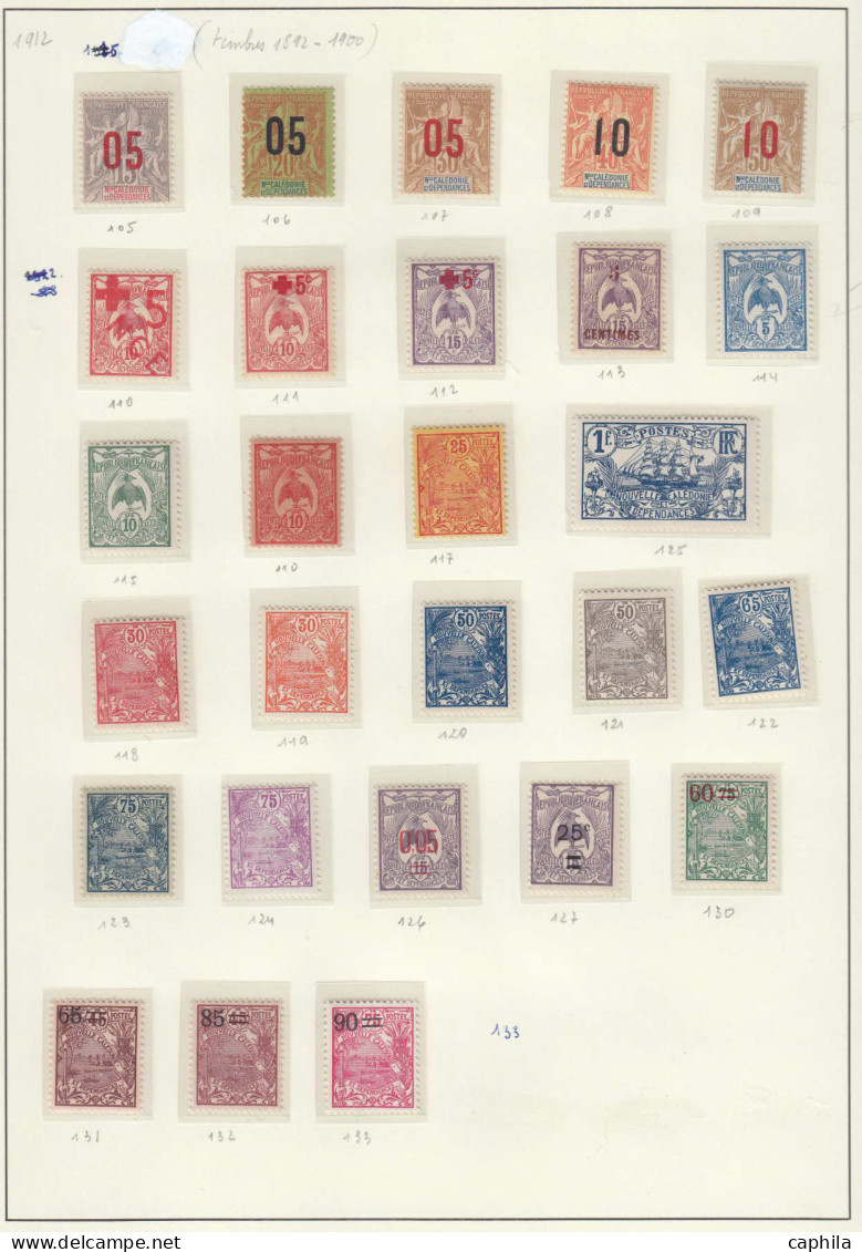 - NOUVELLE-CALEDONIE, 1885/1958, X, Qques Obl Et XX, En Pochette - Cote : 6600 € - Colecciones & Series