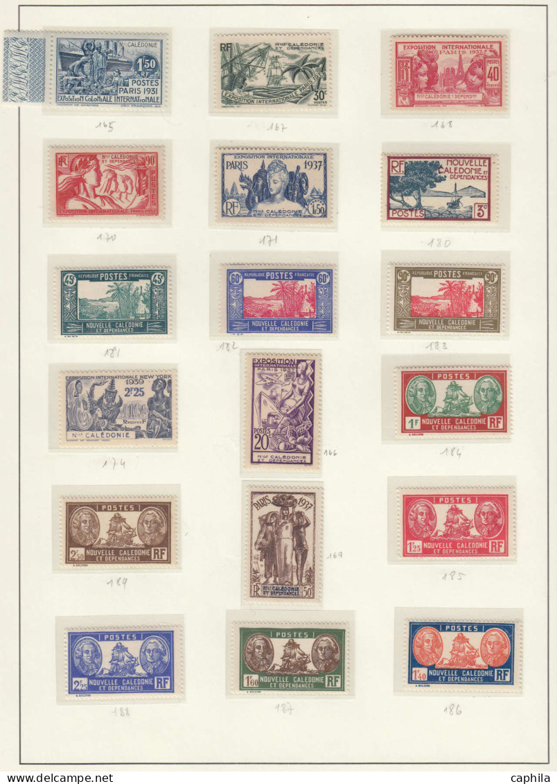 - NOUVELLE-CALEDONIE, 1885/1958, X, qques Obl et XX, en pochette - Cote : 6600 €