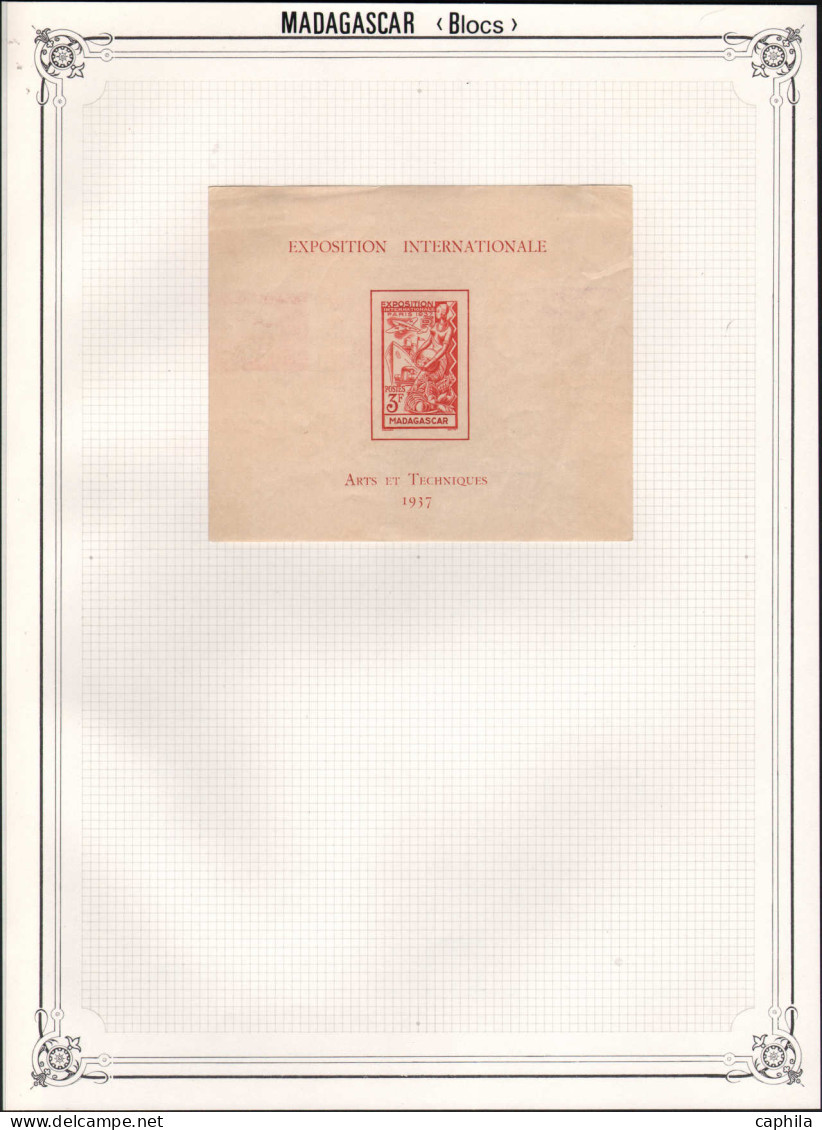 - MADAGASCAR PA + BF, 1935/1944, X, N° 1/77 + BF 1, En Pochette - Cote : 520 € - Sonstige & Ohne Zuordnung
