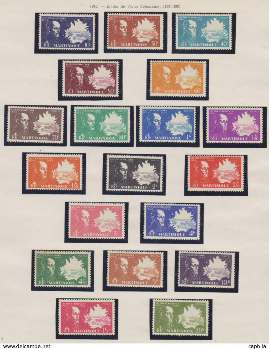 - MARTINIQUE, 1886/1947, XX, X, Obl, majorité X, en pochette - Cote : 4100 €