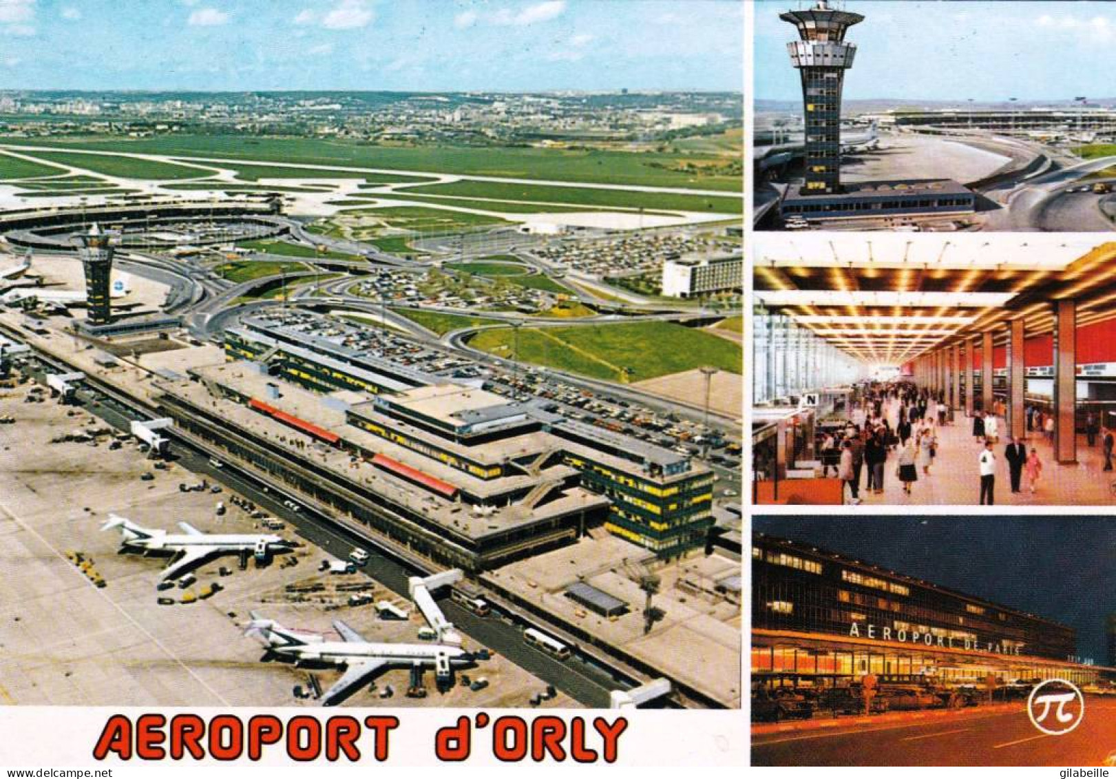 94 -   Aeroport D ORLY - Vue Aerienne Des Aerogares Sud Et Ouest - Tour De Controle  - Hall Et Facade - Orly